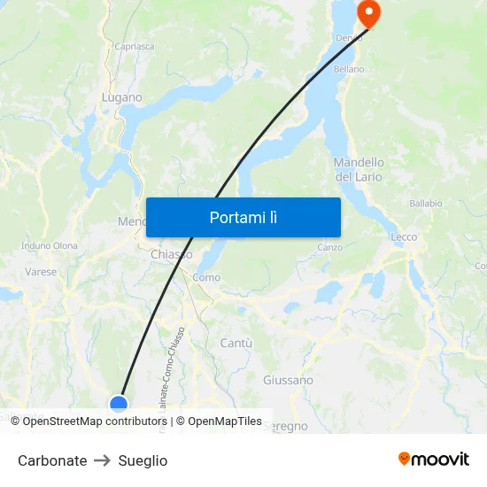 Carbonate to Sueglio map