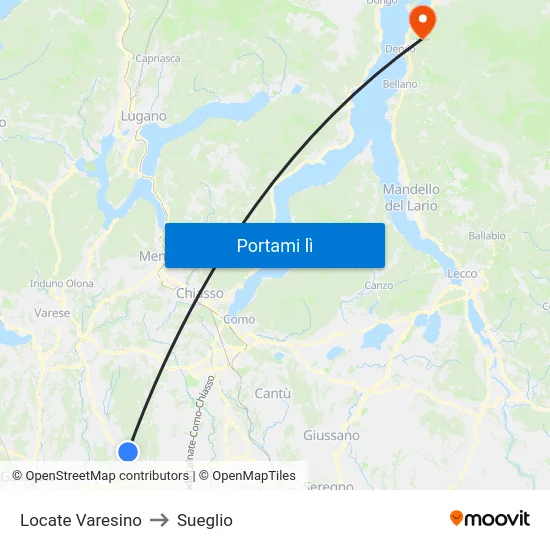 Locate Varesino to Sueglio map