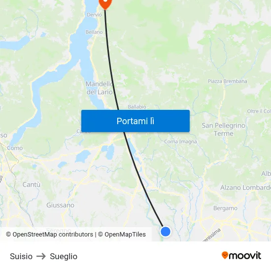 Suisio to Sueglio map