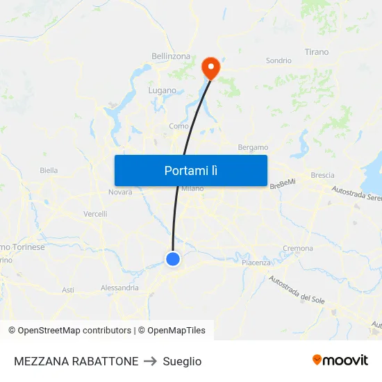 MEZZANA RABATTONE to Sueglio map