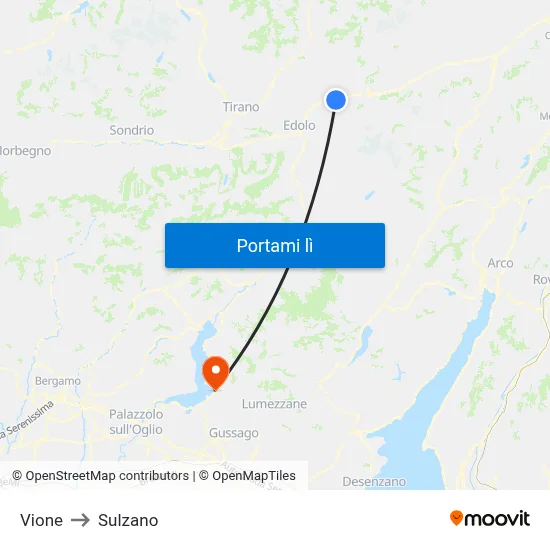 Vione to Sulzano map