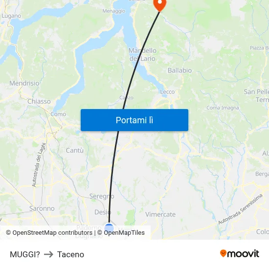 MUGGI? to Taceno map