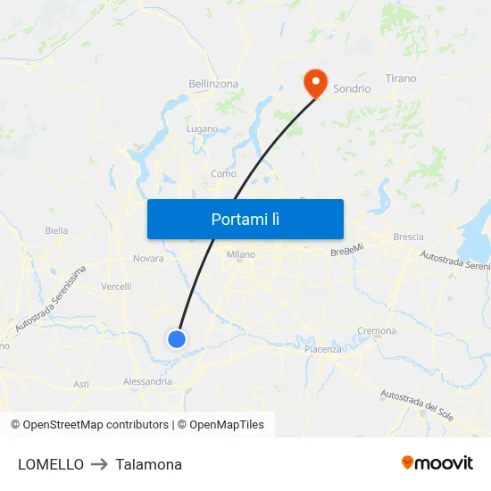 LOMELLO to Talamona map