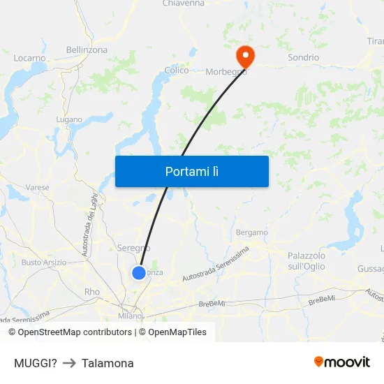 MUGGI? to Talamona map