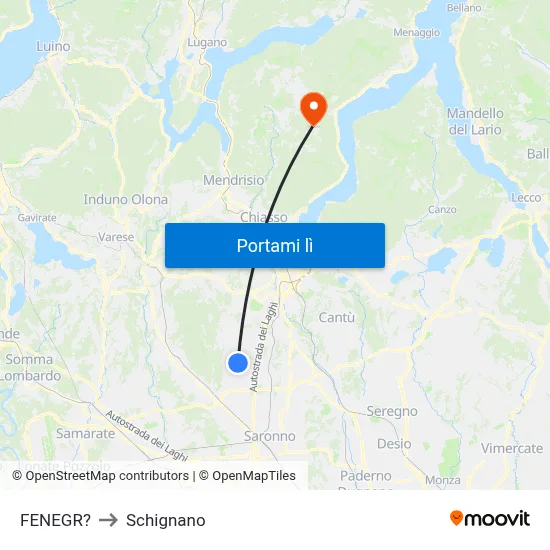 FENEGR? to Schignano map