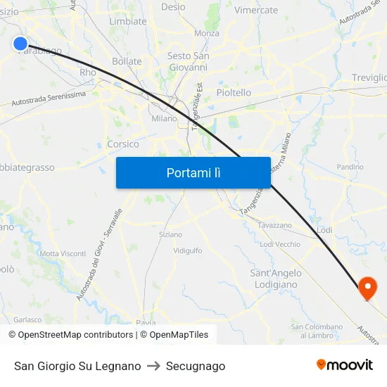 San Giorgio Su Legnano to Secugnago map