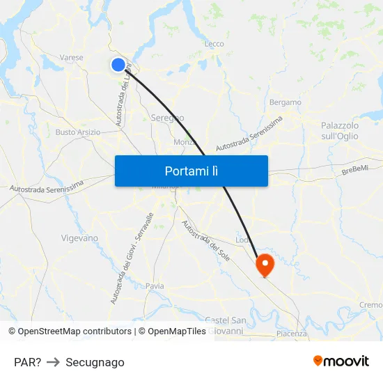 PAR? to Secugnago map