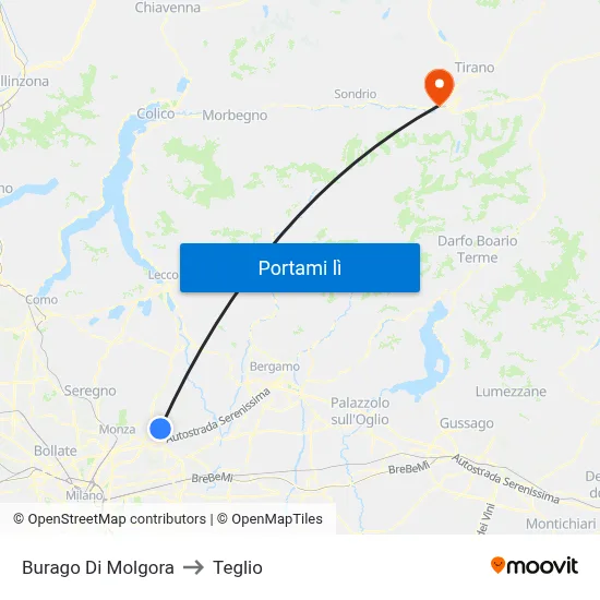 Burago Di Molgora to Teglio map