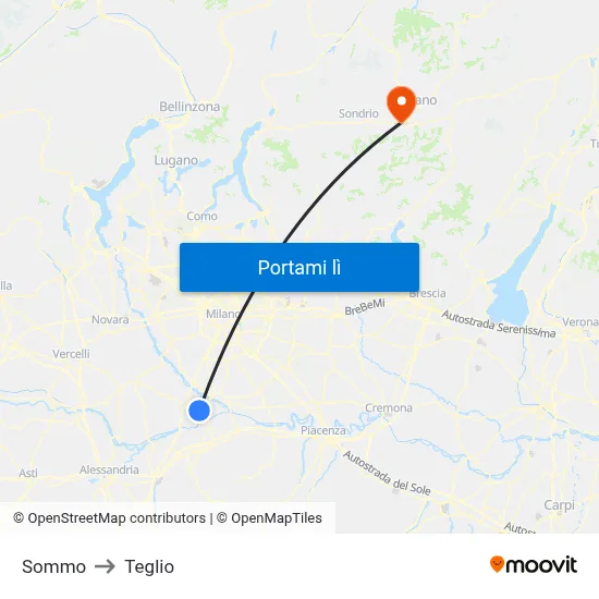 Sommo to Teglio map
