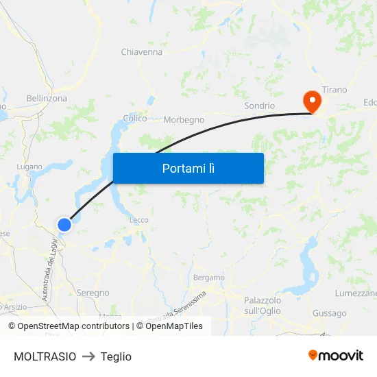 MOLTRASIO to Teglio map
