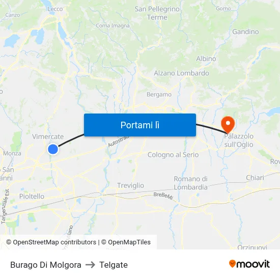 Burago Di Molgora to Telgate map