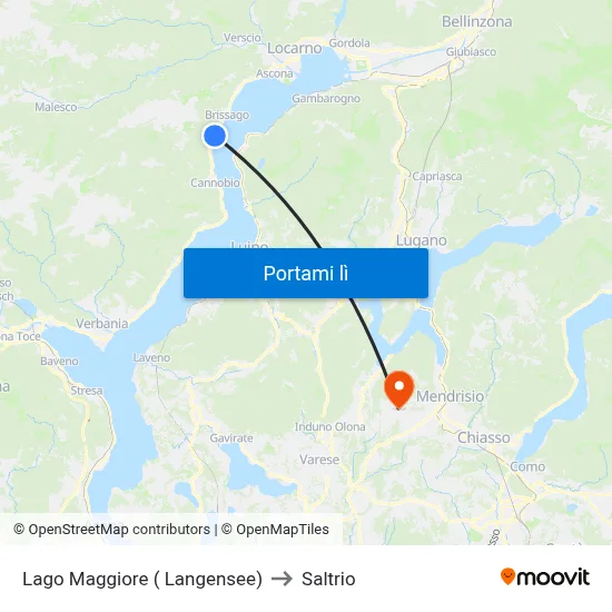 Lago Maggiore ( Langensee) to Saltrio map