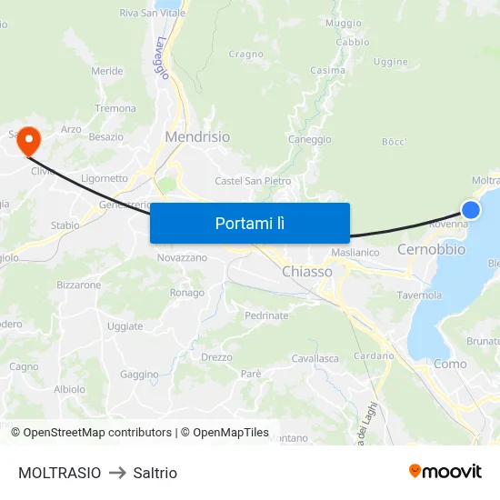 MOLTRASIO to Saltrio map