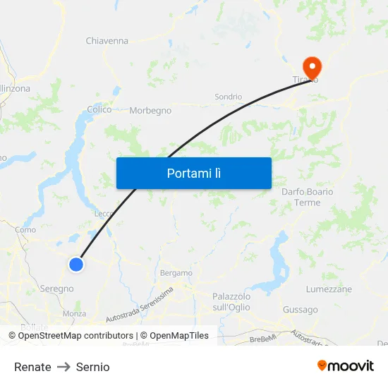 Renate to Sernio map