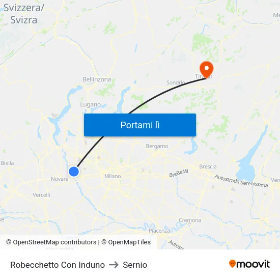 Robecchetto Con Induno to Sernio map