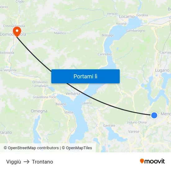 Viggiù to Trontano map