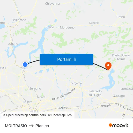 MOLTRASIO to Pianico map