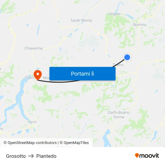 Grosotto to Piantedo map