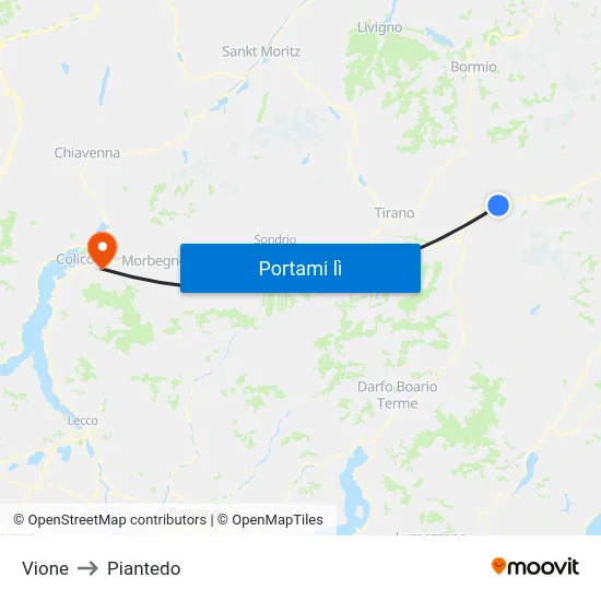 Vione to Piantedo map