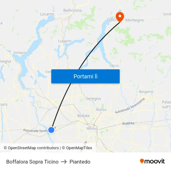 Boffalora Sopra Ticino to Piantedo map