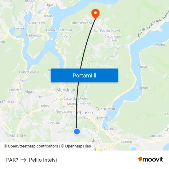 PAR? to Pellio Intelvi map