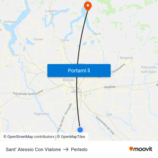 Sant' Alessio Con Vialone to Perledo map