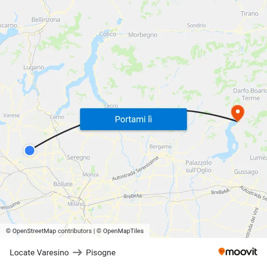Locate Varesino to Pisogne map