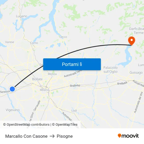 Marcallo Con Casone to Pisogne map