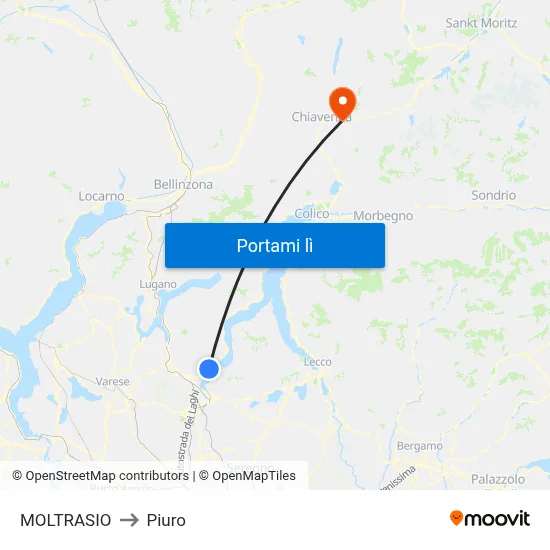 MOLTRASIO to Piuro map