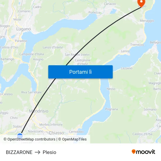 BIZZARONE to Plesio map