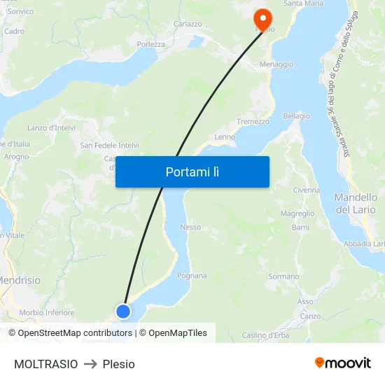 MOLTRASIO to Plesio map