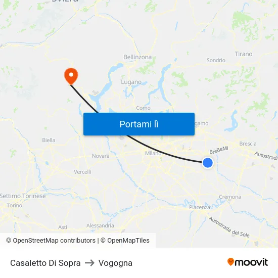 Casaletto Di Sopra to Vogogna map