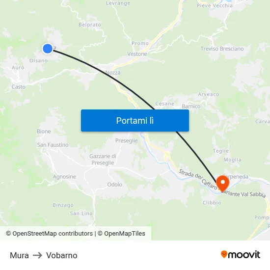 Mura to Vobarno map
