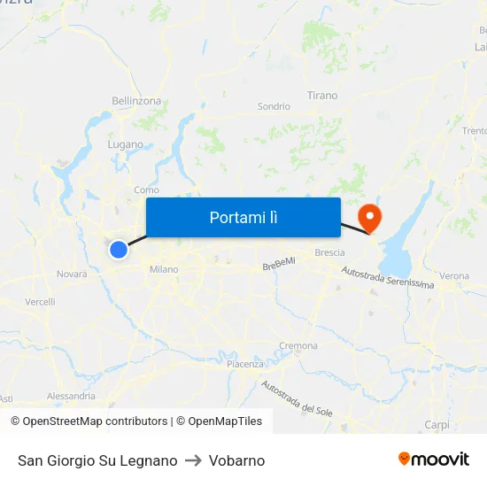 San Giorgio Su Legnano to Vobarno map
