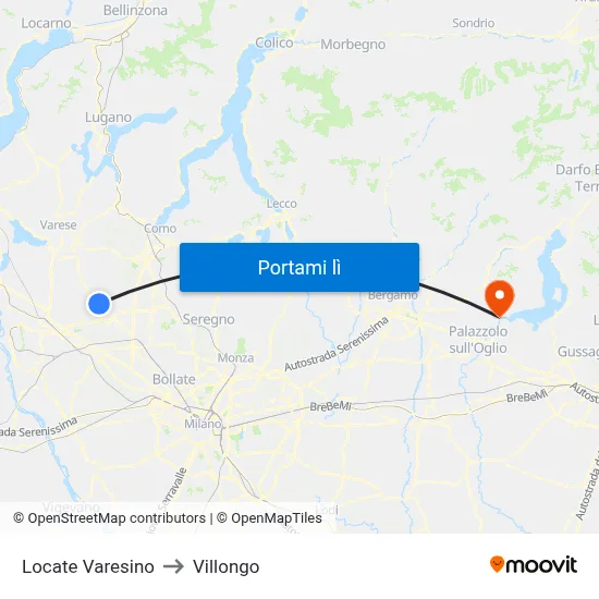 Locate Varesino to Villongo map