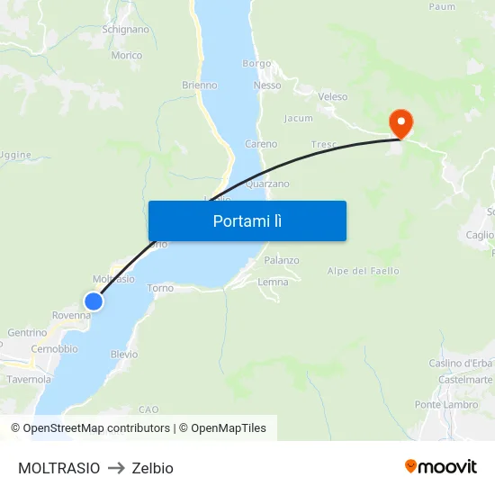 MOLTRASIO to Zelbio map