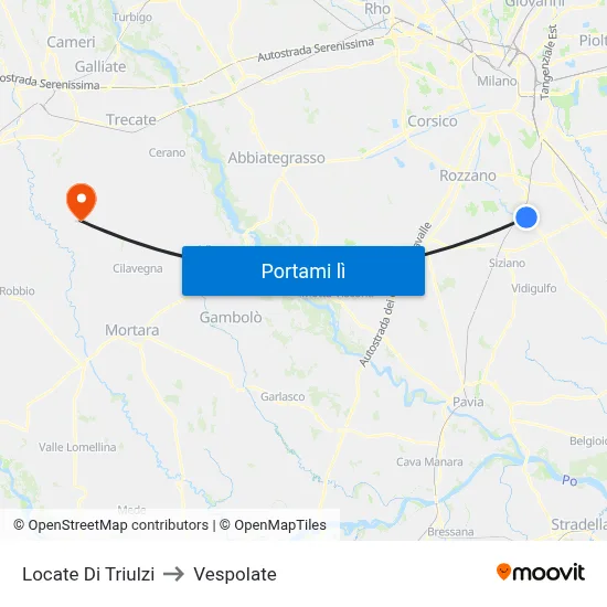 Locate Di Triulzi to Vespolate map