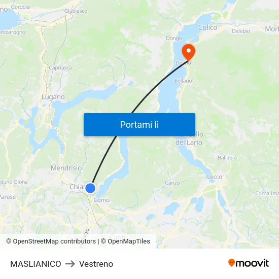 MASLIANICO to Vestreno map