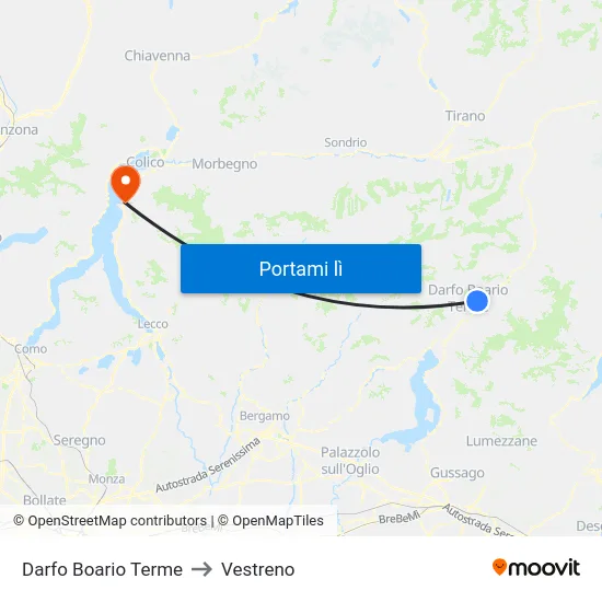 Darfo Boario Terme to Vestreno map