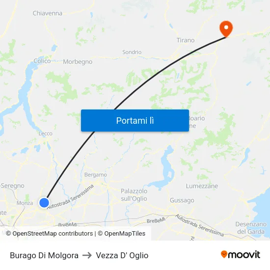 Burago Di Molgora to Vezza D' Oglio map