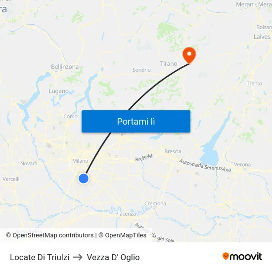 Locate Di Triulzi to Vezza D' Oglio map
