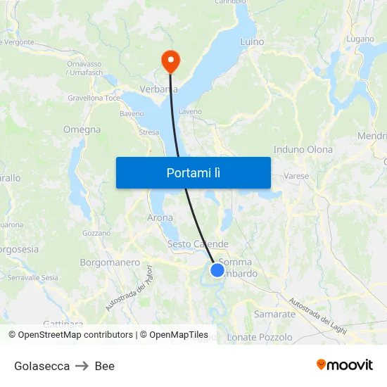 Golasecca to Bee map