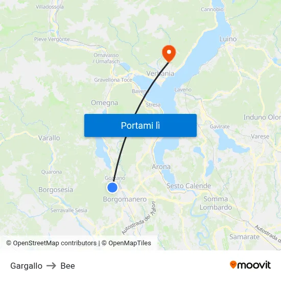 Gargallo to Bee map