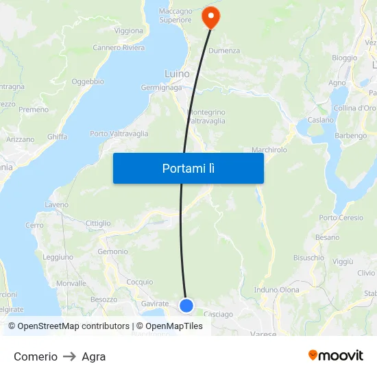 Comerio to Agra map