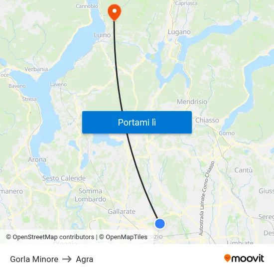 Gorla Minore to Agra map