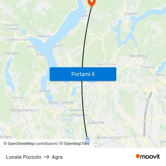 Lonate Pozzolo to Agra map