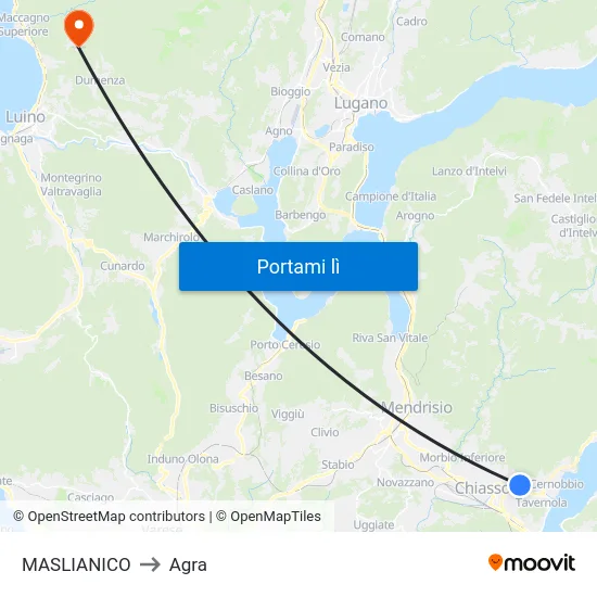 MASLIANICO to Agra map