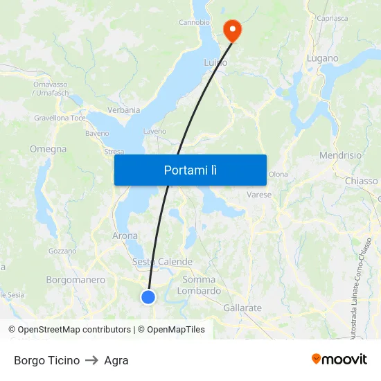 Borgo Ticino to Agra map