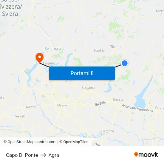 Capo Di Ponte to Agra map