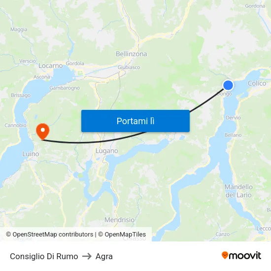 Consiglio Di Rumo to Agra map